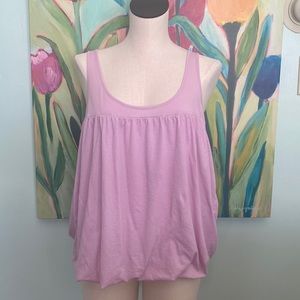 Pink JCrew tissue cotton bubble tank top.